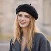 Warm Winter Wool Berets Hat Solid Color Felt Berets Fashion French Artist Hat  for Women