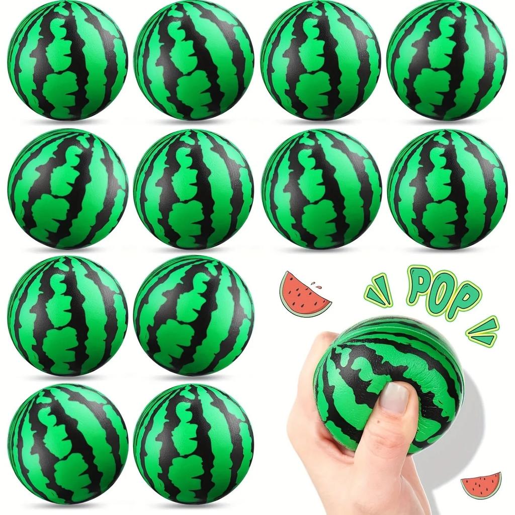 5/10/20Pcs Watermelon Stress Balls Foam Balls Stress Reliever Toys Party Favors for Kids School Carnival Party Supplies 2.5Inch