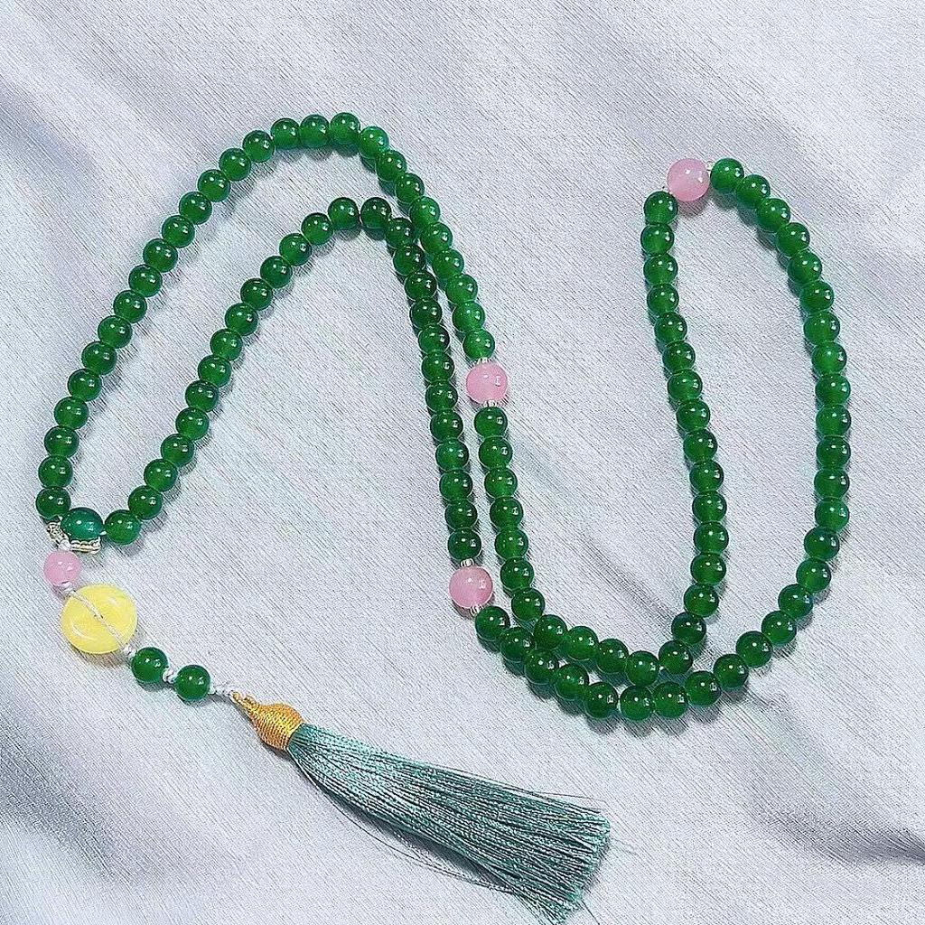 Versatile Quartzite Sweater Necklace - Simple & Fashionable Unisex Chain for Live Broadcast