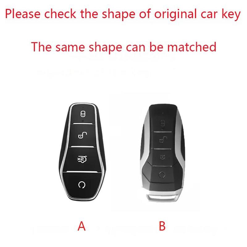Zinc Alloy Leather Car Key Case Byd Song Plus Atto 3 Han Ev Tang Dm Qin Yin Dolphin Key Holder Car Key Case
