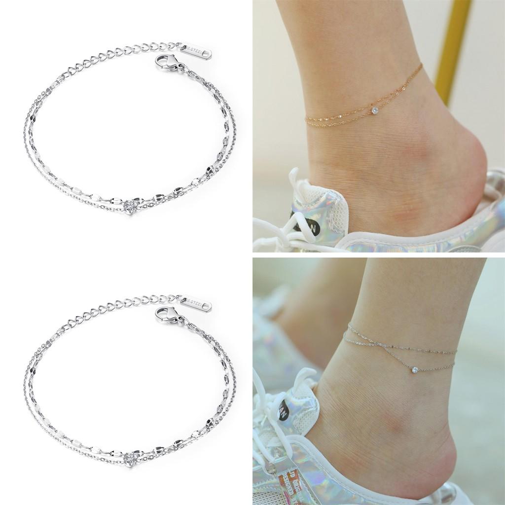 Wholesale French Style Luxury Titanium Steel Anklet Trendy And Minimalist Foot Accessories