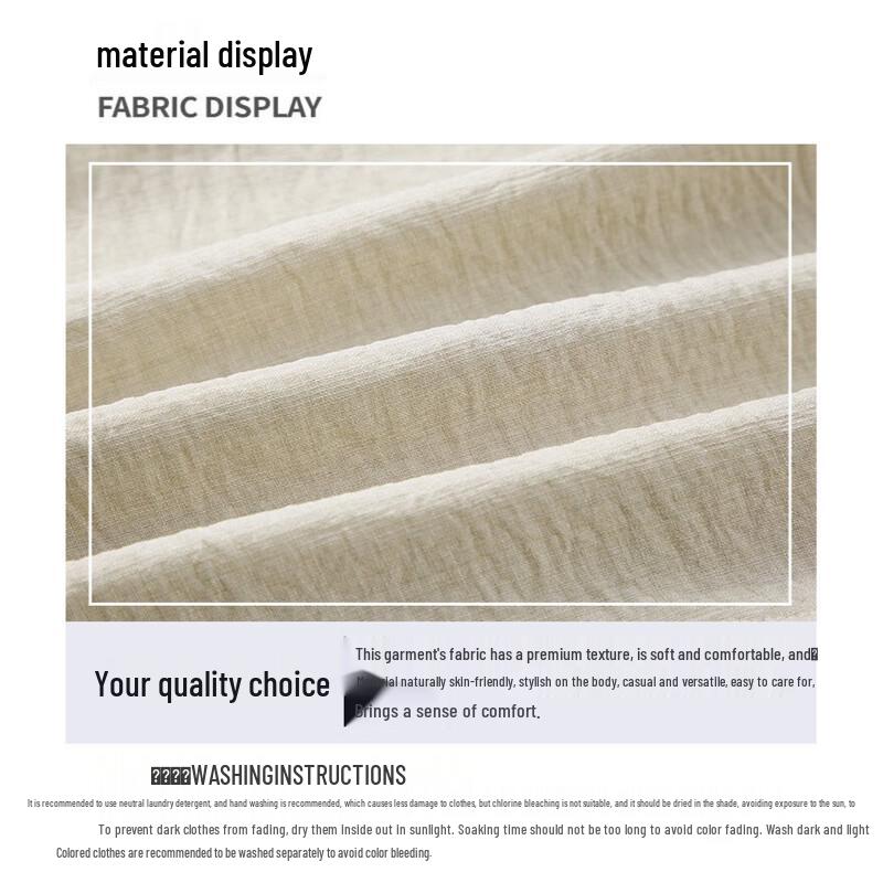 Yalu Old Money Style Imitation Linen Wide-Leg Casual Pants