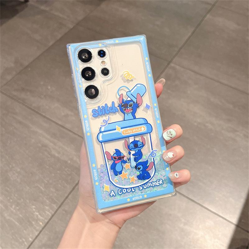 

Stitch is suitable for Samsung s25ultra mobile phone case s24plus quicksand s23ultra cartoon s22 anti-drop. S22 ULTRA