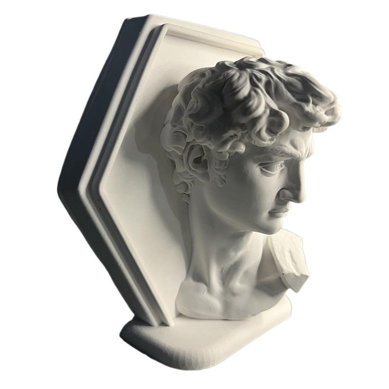 Male Plaster Statue Still Life Sculpture Handicraft Bookcase Ornament Art White Plaster Sketch Humanoid Statue Room Decoration