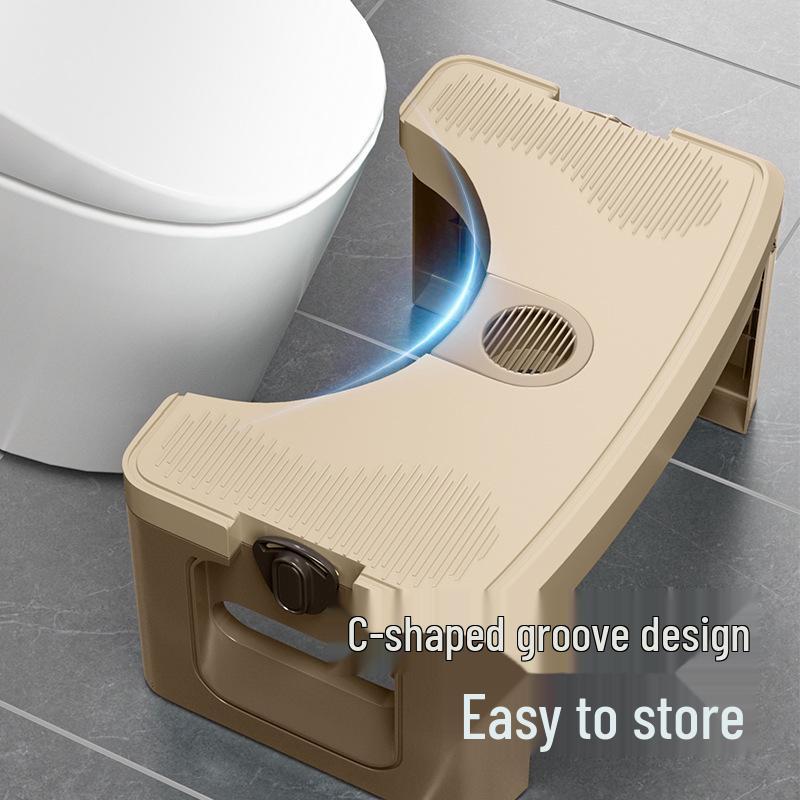 Foldable Toilet Footrest Stool for Elderly and Pregnant Users