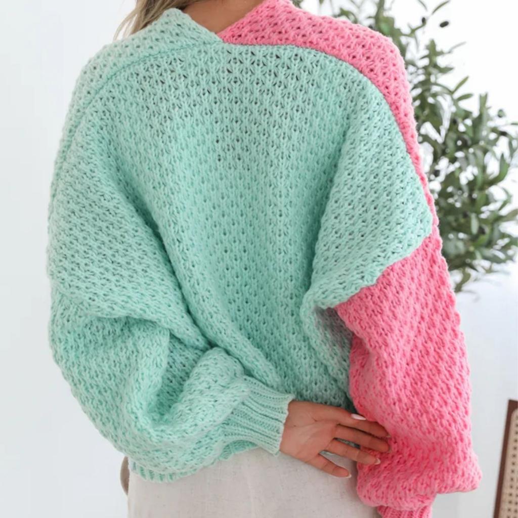 Casual Minimalist Cardigan Knit Outerwear For Women