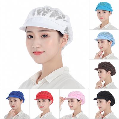 Unisex Chef Hat Elastic Breathable Cooking Chef Cap Dust-Proof Hat For Workshop Factory Kitchen Fit 50-65 CM Head Circumference