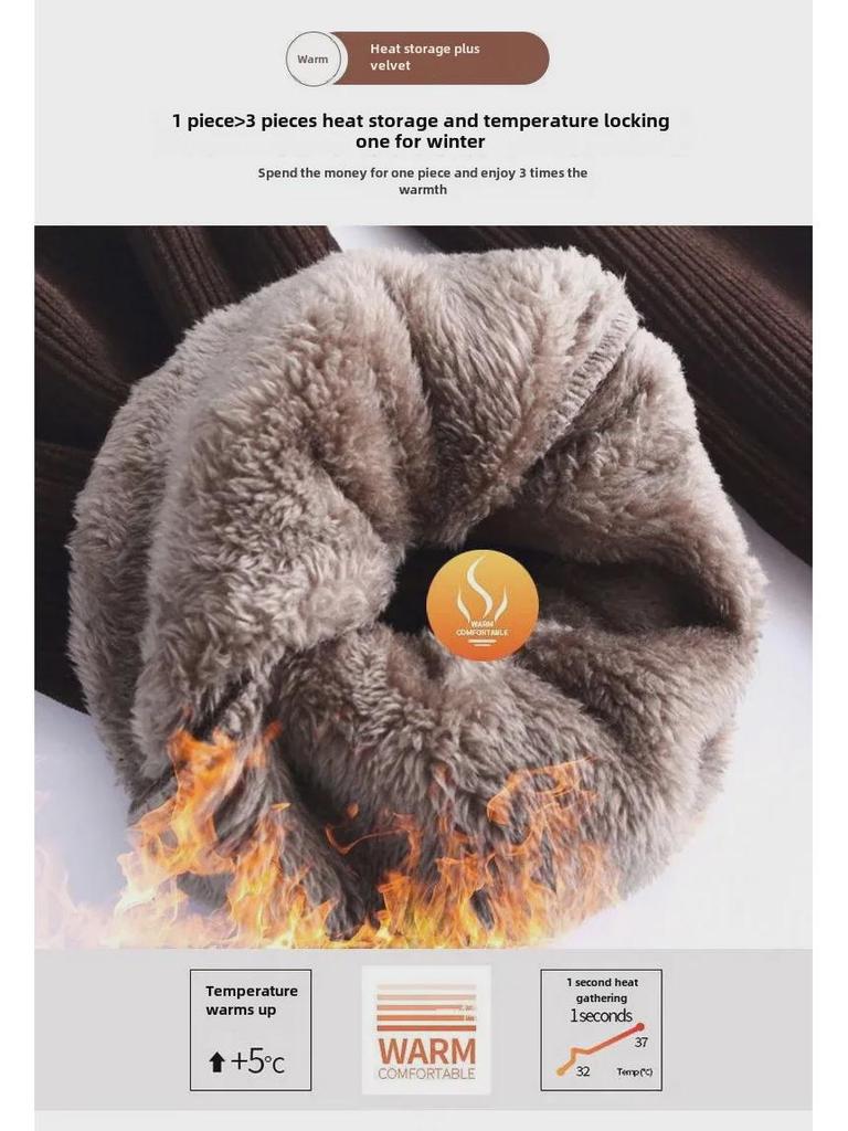 Calças Harem Femininas de Inverno Espessas de Veludo Cotele com Veludo de Algodão Europeu