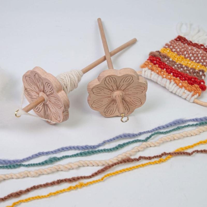 Drop Spindle Top Whorl Yarn Spinner Wheel Wood Drop Spindle Top Whorl Yarn Spinner Wheel Tool for Enthusiasts