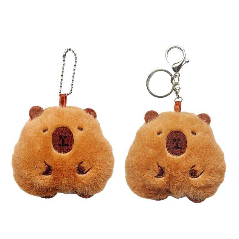 Cute Plush Guinea Pigs Keychain Bag Charm Ornament Women Handbag Decorations School Student Backpack Pendant Couple Gift
