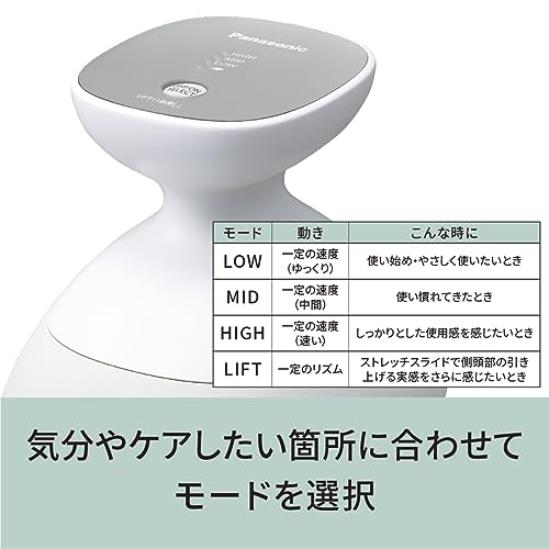 Panasonic Scalp Esthetician with Lift Mode, Close-Massage Brush, Stretch Brush, 3 Speed Settings, Silver Tone EH-HE0J-S