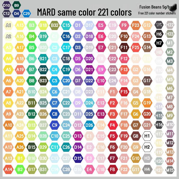 Pinbeads Fusion Beans Refill Pack: All-Color Series, 1000 Beads (2.6mm) for DIY Puzzle Crafting