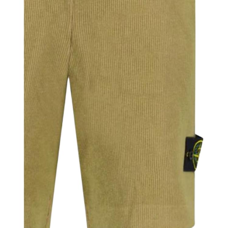 STONE ISLAND Einfarbige Elastische Taille Freizeitshorts Herrenshorts Gelb 781565756-V0098