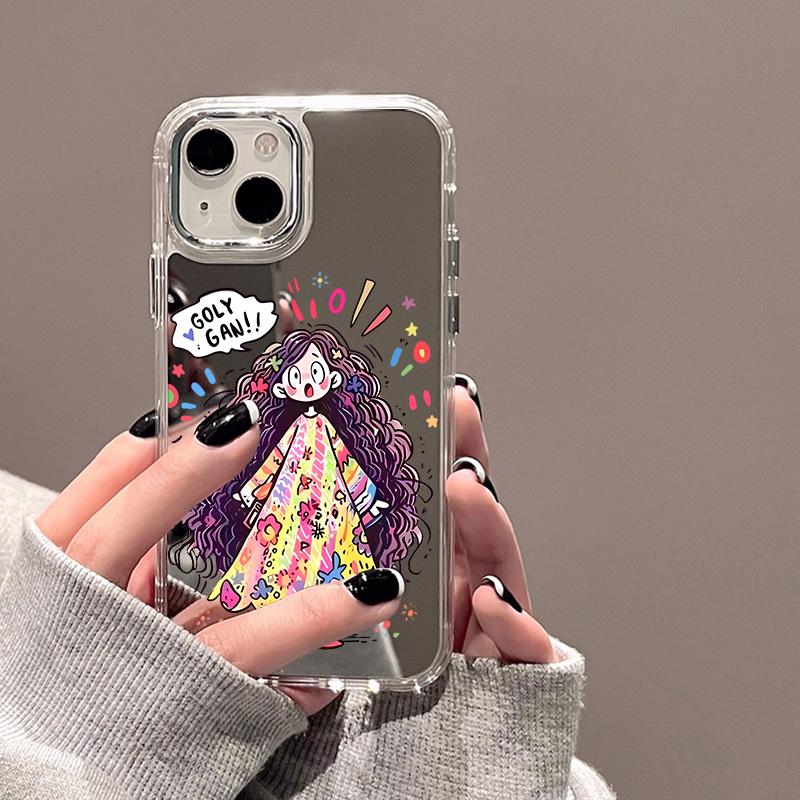 Etui na telefony komórkowe iPhone 11 13 XR 15 Pro Max 12 14 Pro Max Etui iPhone 16 XS Max Lustrzane etui ochronne Lustro Wykwintna kreskówka Wodoodporna