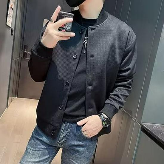 2026 Men s Stylish Harajuku Loose Jacket - High Street Korean Fashion for Spring and Autumn M чёрный