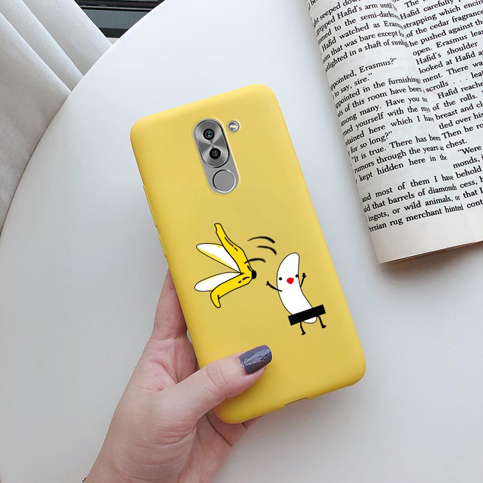 Liebesherz Hülle für Huawei Mate 9 Lite Für Huawei Honor 6X GR5 2017 Handyhülle Silikon Katze Kaktus Avocado Bemalt Mattes Cover