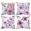 Floral Patterned Pillowcase: Pink & PurpleSuitable for Sofa Car Bedroom Decorative Cushion Cover Pillow Cover