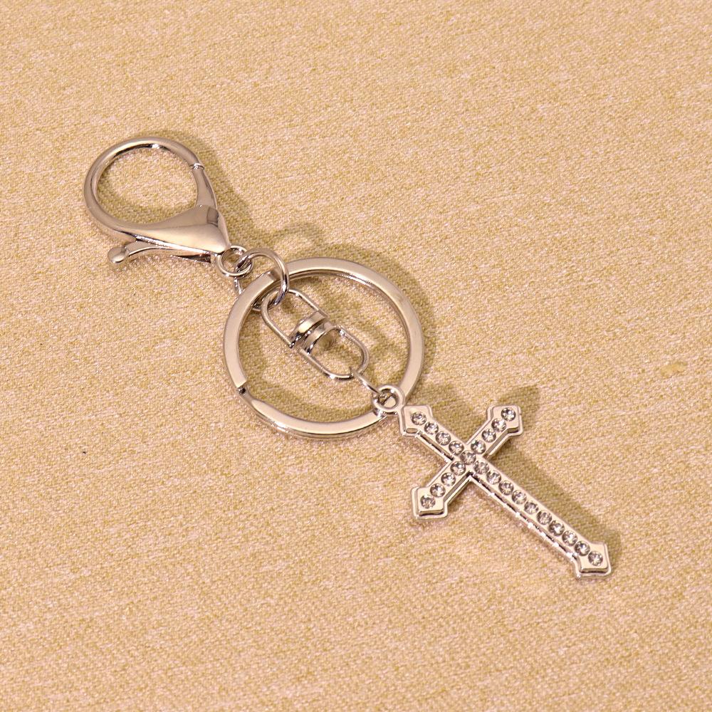 European and American Popular Jewelry, Rhinestone-inlaid Cross Necklace, Simple and Fashionable, Cross and Versatile Hanging
