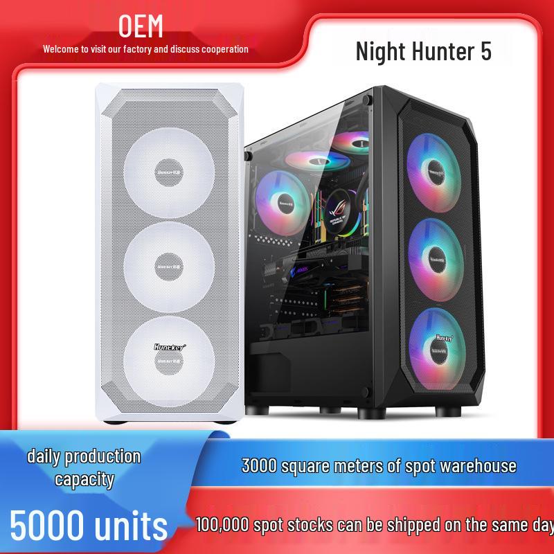 

Игровой ATX-корпус Night Hunter 5 с водяным охлаждением и прозрачной боковой панелью