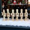 Yousheng 6Pcs Unfinished Christmas Nutcrackers 5 Inch Wooden Nutcracker Figurines DIY Nutcracker Soldier Figures Xmas Craft Project for Adults Kids
