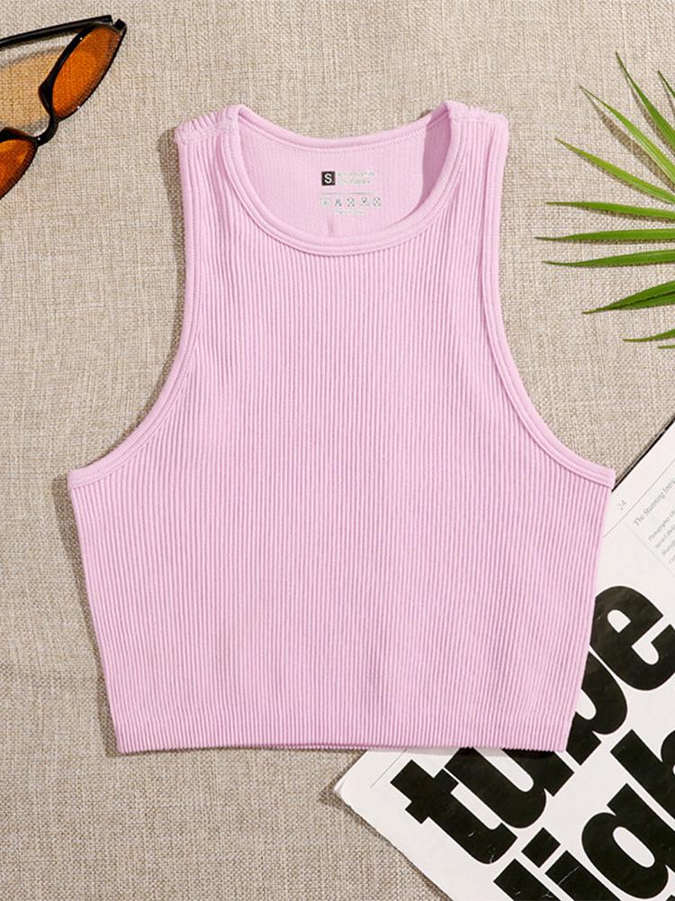 Nahtloses Sport-Yoga-Top - Feuchtigkeitsableitendes & Atmungsaktives Fitness-Tank aus Nylon