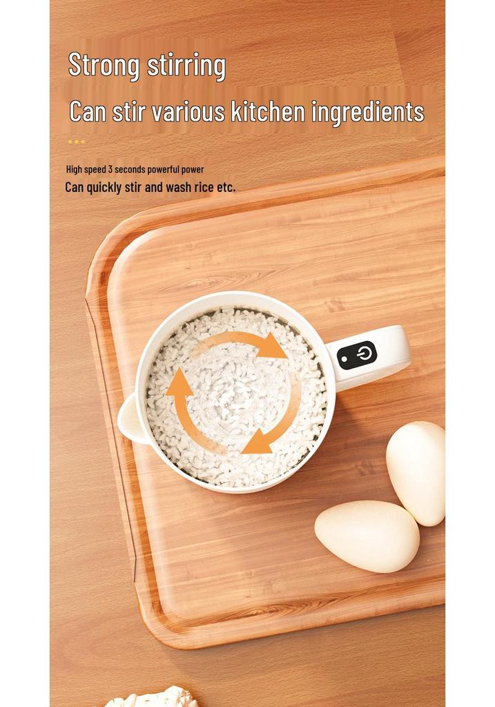 Household Multi-functional Rice Washer & Egg Beater with Filter and Frother