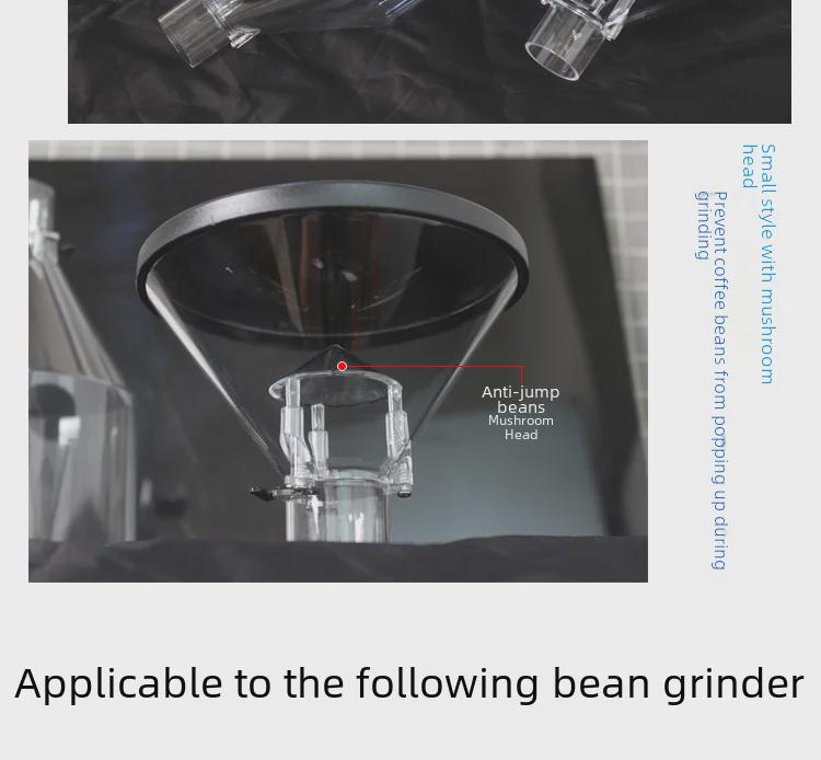 Elektrisk kaffekvarn med liten bönbehållare och rengöringstratt