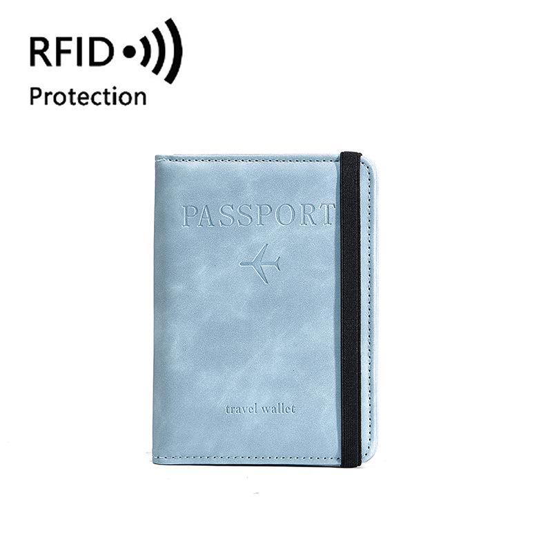 Cross-Border PU Leather RFID Passport Holder & Travel Wallet