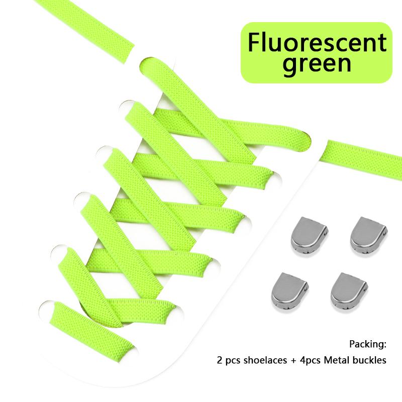 Elastic Laces Sneakers No Tie Shoe Laces 8MM Widened Flat Shoelaces Without Ties Kids Adult Sports Shoelace Shoes Accessories