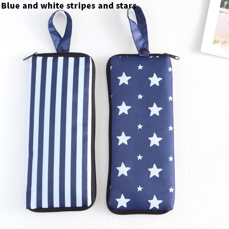 2pcsJapanese Waterproof Umbrella Stripe Cover Absorbent Towel Cloth Printed Umbrella Bag Portable Folding Umbrella Storage Cover
