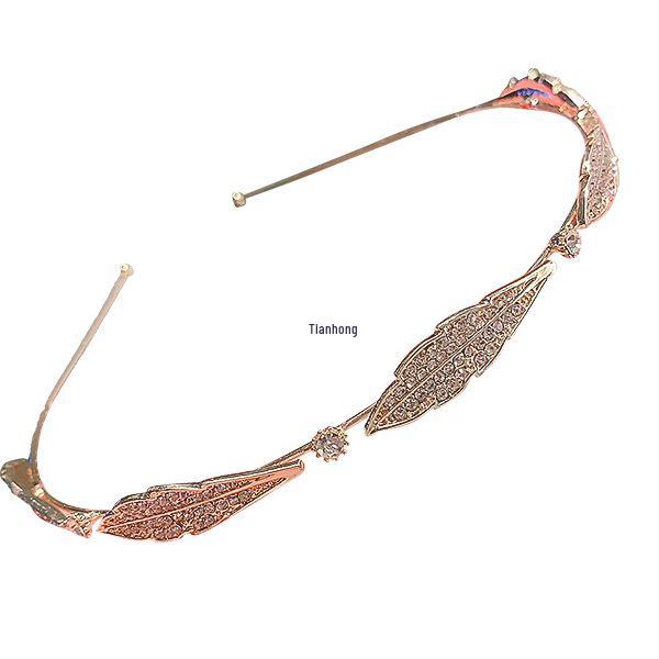 Women's Retro French Rhinestone Leaf Headband Hair Accessory
