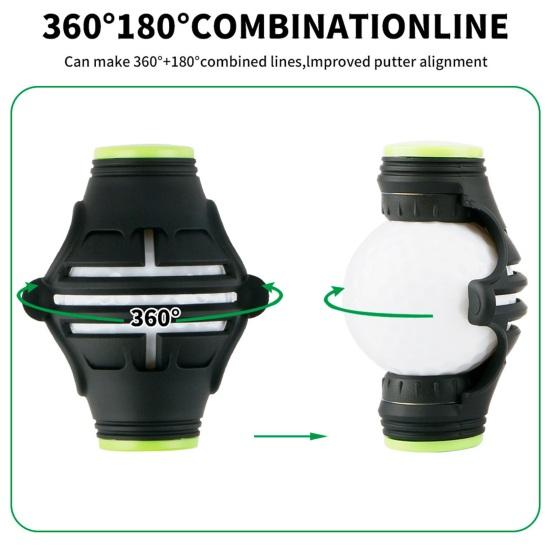 Golf Ball Line Marker High-Precision Compact 360-Degree Rotatable Golf Ball Marking Stencil Golf Ball Alignment Identification Tool