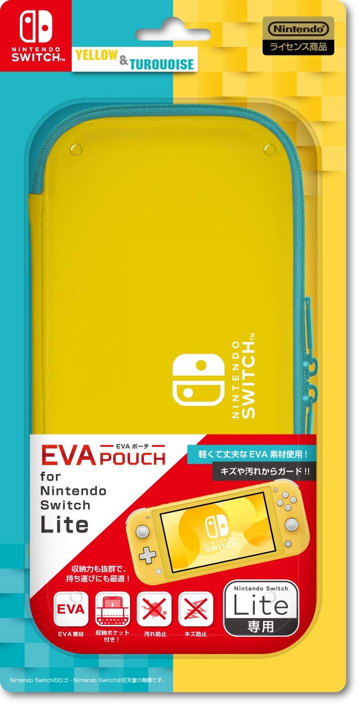 

Licensed Nintendo Nintendo Switch Lite Storage Pouch Pouch for Nintendo SWITCH Lite Switch [Officially Product] EVA (Yellow & Turquoise) -