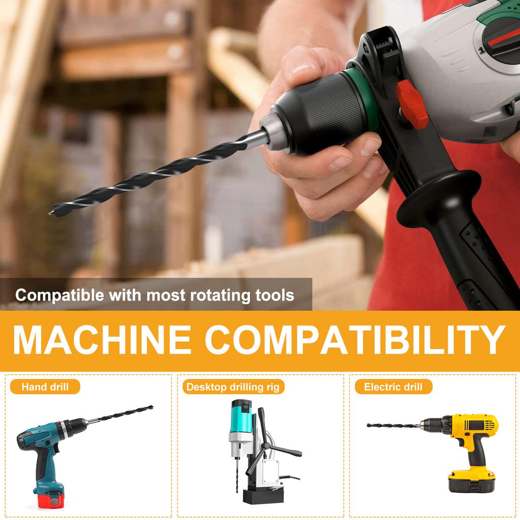 7Pcs Wood Drill Bit Set Imperial Carpenters Quality - Drill Splinter-Free Perfectly Round Holes Woodworking Drill Bit 1/8 3/16 1