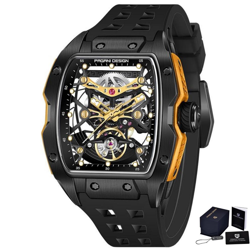 Pagani Design 42Mm Hollow Skeleton Men Mechanical Watches Luxury Sapphire Glass Automatic Watch 50M Waterproof Watch for Men