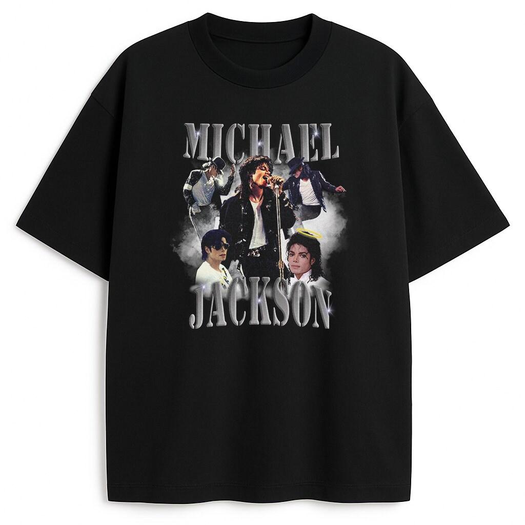 

Король Поп-музыки MJ Майкл Джексон Футболка Мужская и Женская Летняя Хлопковая Одежда в Стиле Y2K Повседневная Мода С Круглым Вырезом С Коротким Рукавом Футболка -... S разноцветный