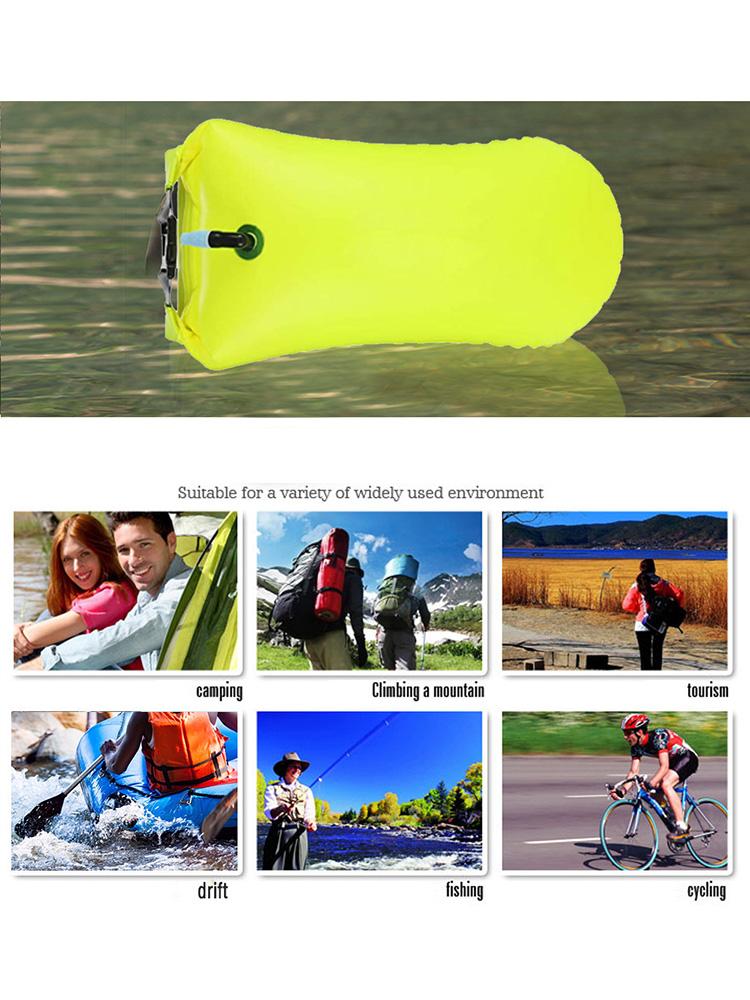 Outdoor Safety Swimming Buoy Multifunction Swim Float Bag with Waist Belt Lifebelt Storage Bag for Water Sports