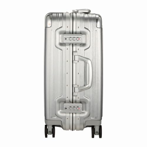[Sifre] TRIDENT TRI1030 Hard Suitcase, Aluminum-Look, 33L, 3.8kg, Silver, Made In Japan with a 5-Year Warranty.