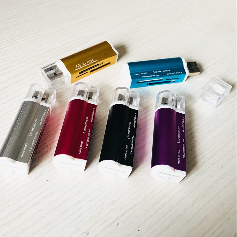 USB 2.0 High-Speed 4-in-1 Card Reader for Sony MS/SD/CF/M2 Cards