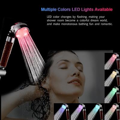 Doccetta a LED Soffione doccia a LED Filtro ionico Colori multipli che cambiano automaticamente colore