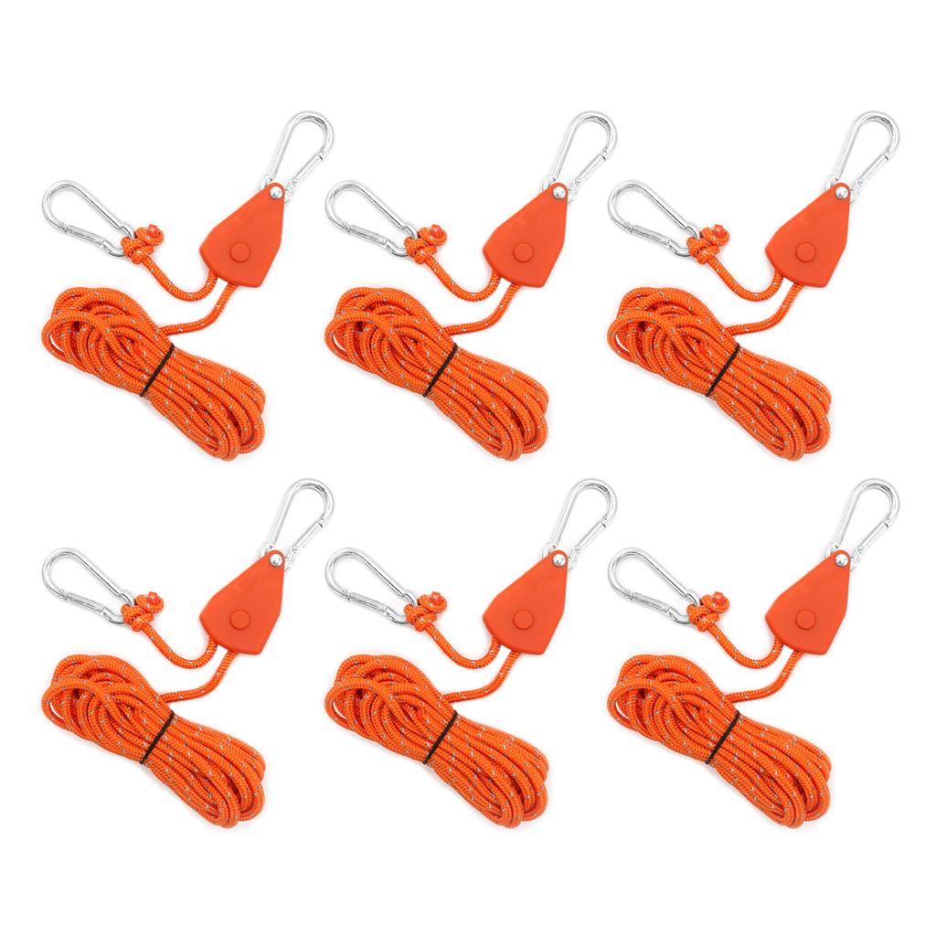 Tent Rope Lock Pulley Adjuster Fixed Buckle Rope Adjustable Ratchet Pulley Tent Stopper Tie Downs Rope Hanger Camping