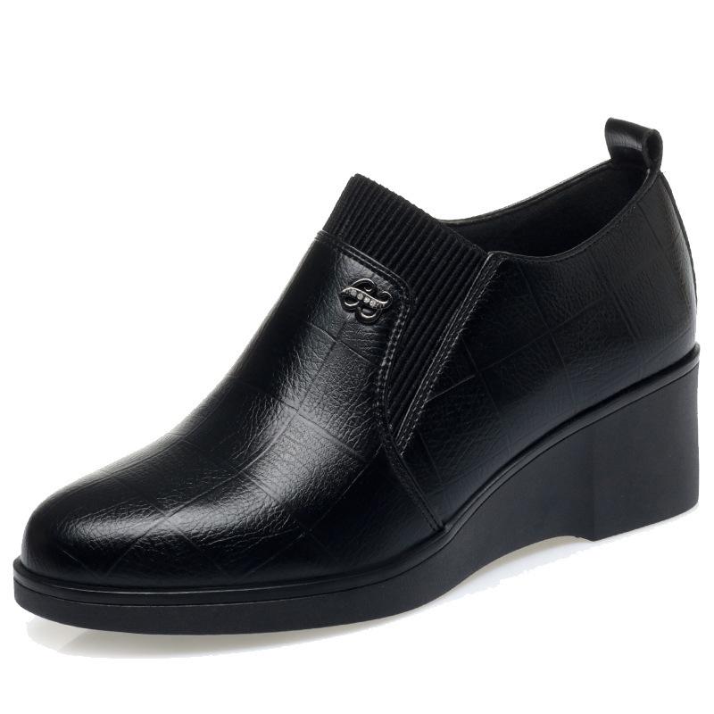 Damenschuhe Slope Order Schuhe für Damen Herbstschuhe für mittleres Alter Schuhe mit mittleren Absätzen Schuhe mit weichen Sohlen Bequem