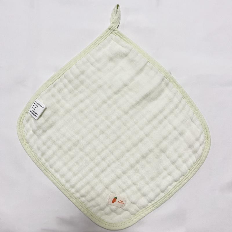 Soft & Comfortable 6-Layer Gauze Baby Bib & Breathable Newborn Face Towel 28x28 зелёный