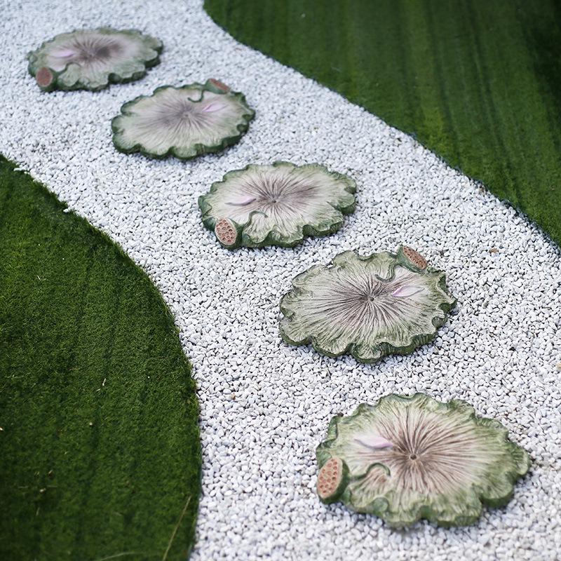 Lotus Leaf Stepping Stones for Outdoor Garden Decor