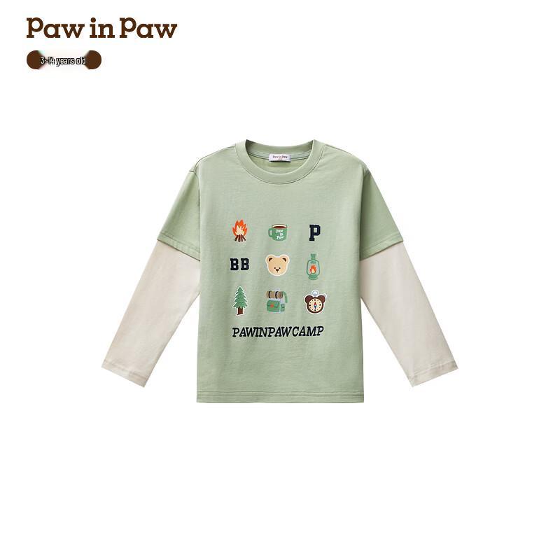 

PawinPaw Cartoon Bear Boys Faux Two-Piece T-Shirt 110