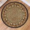 Print Round Rug – Leopard, Zebra  Tropical Floral Mix, Soft Non-Slip Mat for Living Room