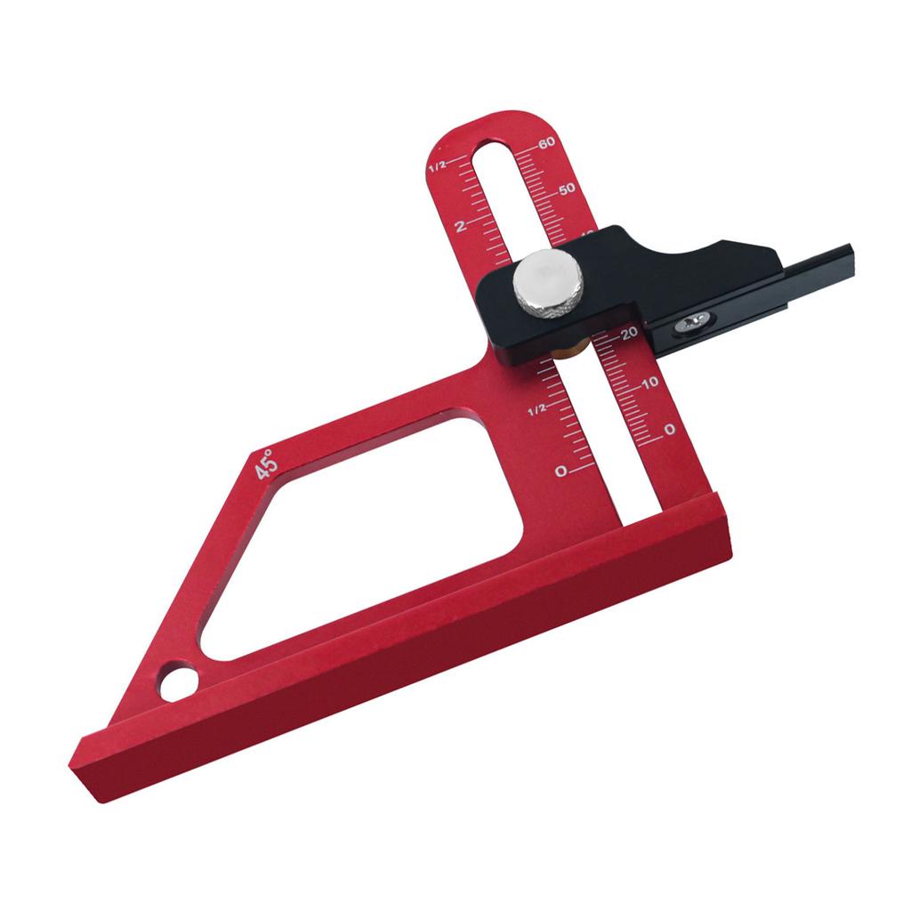 Table Saw Height Gauge Aluminum Alloy 0 To 60mm 45° Multifunctional Woodworking Tool Setting Gauge D
