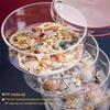 5 Tier Jewelry Organizer, Rotatable Hair Ribbon Box Earring Holder Organizer, Transparent Hair Accessories Storage Tray with Lid