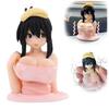 1PC Pink Anime Chest Shaking Girls Car Ornaments Cartoon Kawaii Car Dashboard Accessories Cute Car Accessories Interior NEW