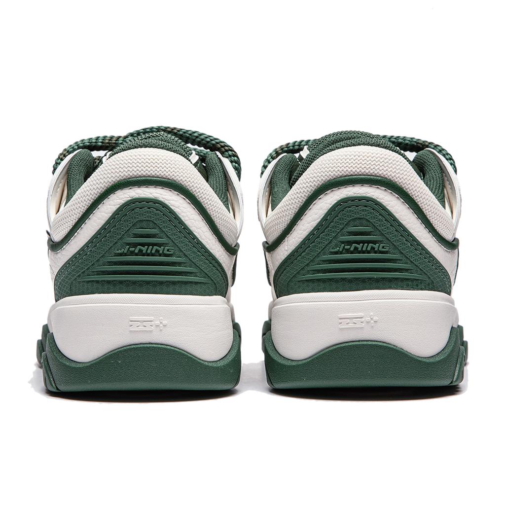 Li Ning Journey 2.0 Bouncy Shoes Thick Sole Height Increasing Cushioning Versatile Low Top Sneakers Men sneakers White Green AGCU091-2